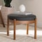 Baxton Studio Iliana Japandi Dark Grey Fabric and Walnut Brown Finished Wood Ottoman Footstool 233-13166-ZORO - alternate 5